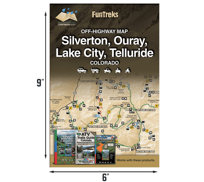 OffHighway Map Silverton, Ouray, Lake City FunTreks