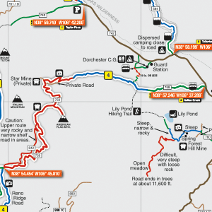 Off-Highway Map Taylor Park, Crested Butte